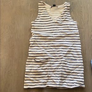 French Connection Striped Normandy V neck dress